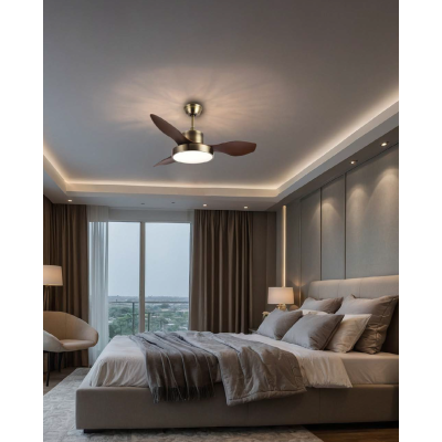 Ventilador De Techo Mercafán Hayate Mini Con Luz LED Y Mando A Distancia